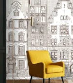 Old Town Serenity — Architectural Cityscape Wall Mural - Image 2