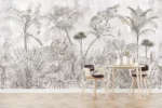 Monochrome Wild — Sketch Jungle Wall Mural - Image 5