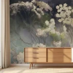 Ethereal Bloom Mist — Artistic Botanical Wall Mural - Image 9