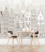 Old Town Serenity — Architectural Cityscape Wall Mural - Image 4