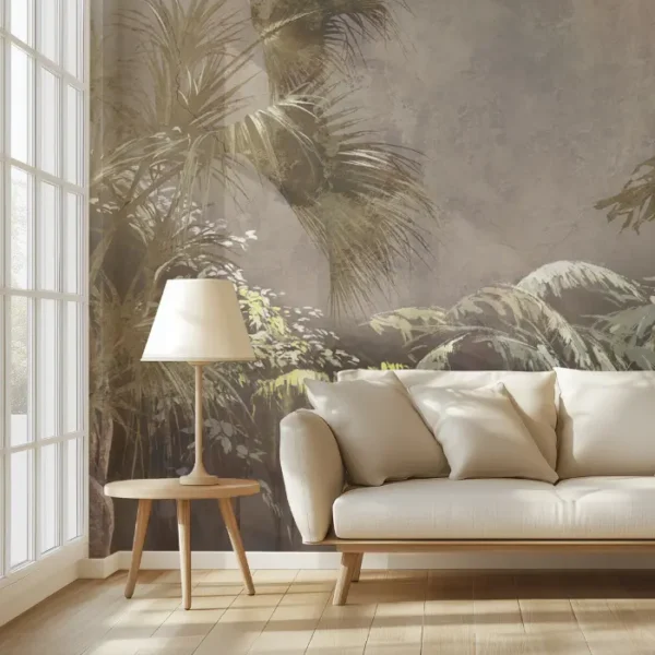 Shadowed Canopy — Tropical Botanical Wall Mural