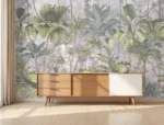 Verdant Haven — Tropical Green Wall Mural - Image 4