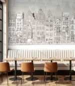 Old Town Serenity — Architectural Cityscape Wall Mural - Image 5