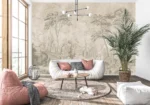 Serene Garden — Vintage Toile Landscape Wall Mural - Image 4