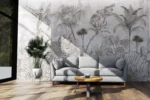 Monochrome Wild — Sketch Jungle Wall Mural - Image 4
