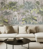 Verdant Haven — Tropical Green Wall Mural