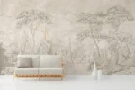 Serene Garden — Vintage Toile Landscape Wall Mural - Image 2